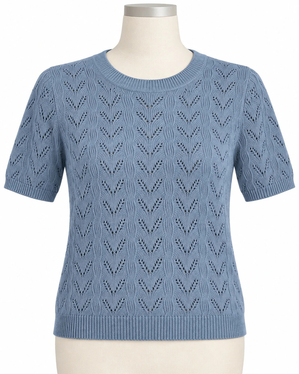 me by jennie garth rhonda pointelle short sleeve sweater desert dusk size large
